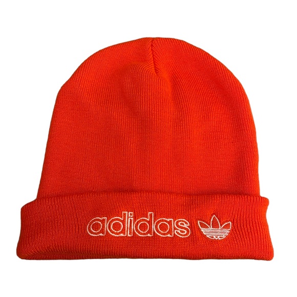 adidas Other - Adidas trefoil rare red & white beanie hat